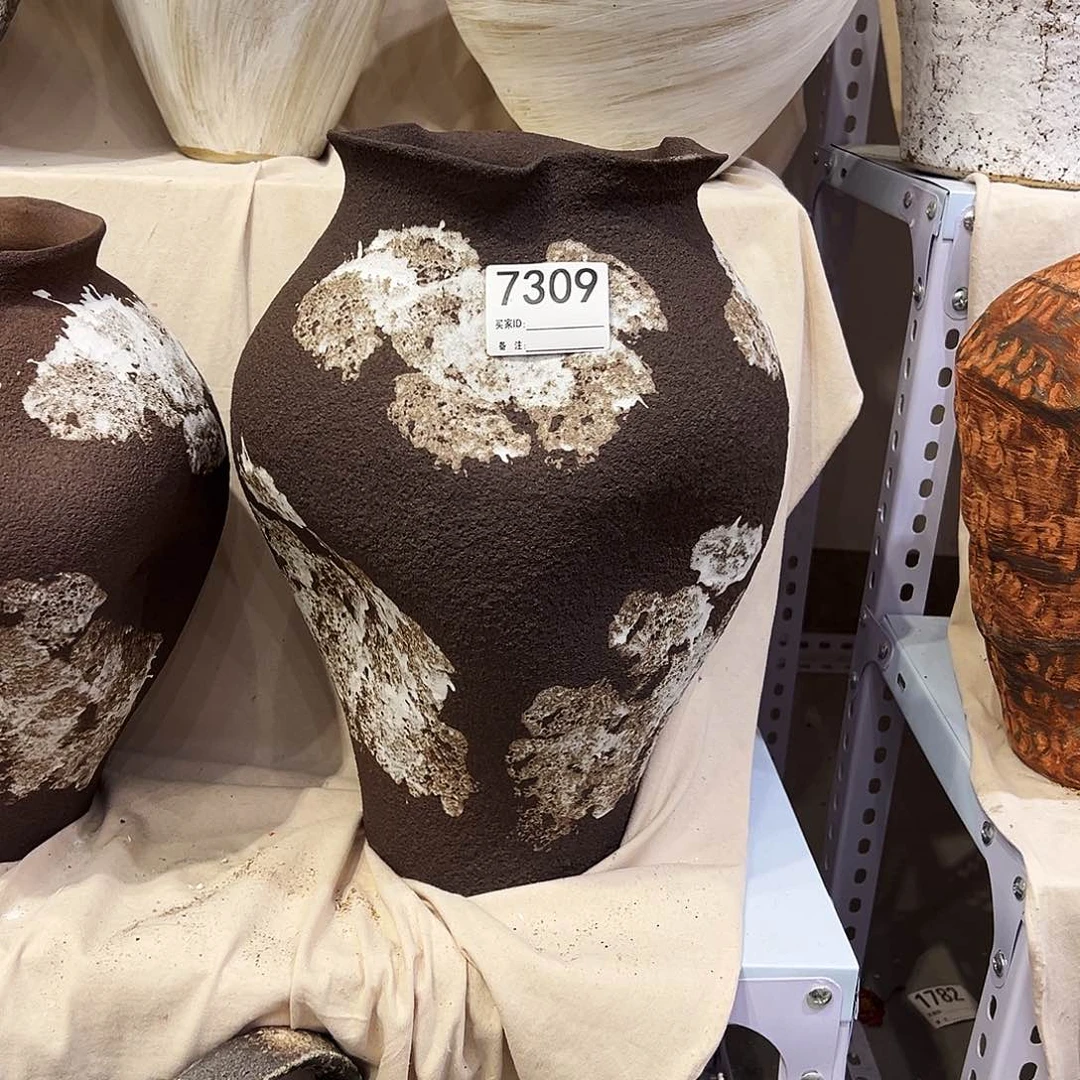 瓶7309高35口12.5×14 陶瓷花瓶无孔