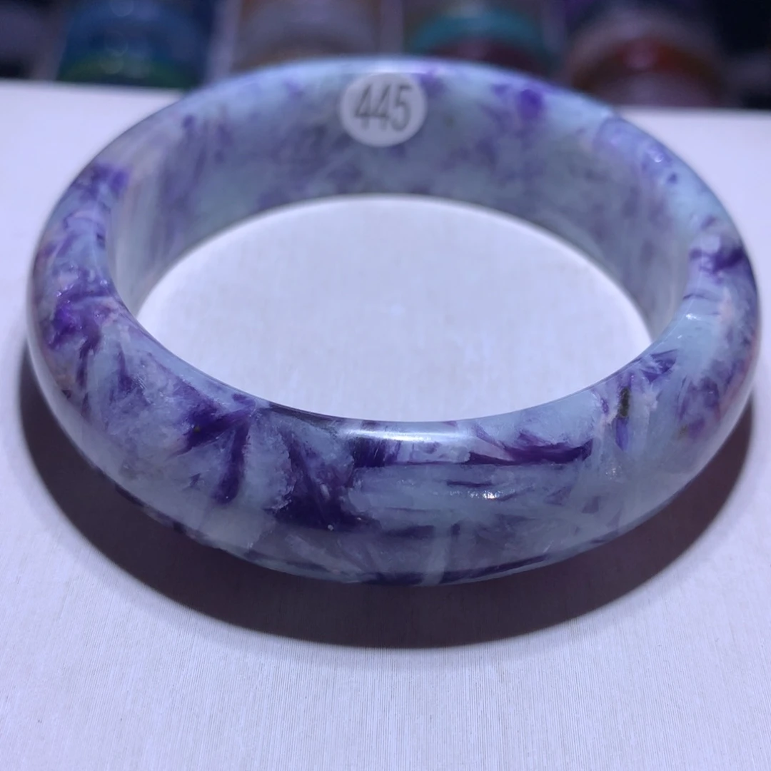 水晶银S925镶嵌手镯蓝龙晶57圈445