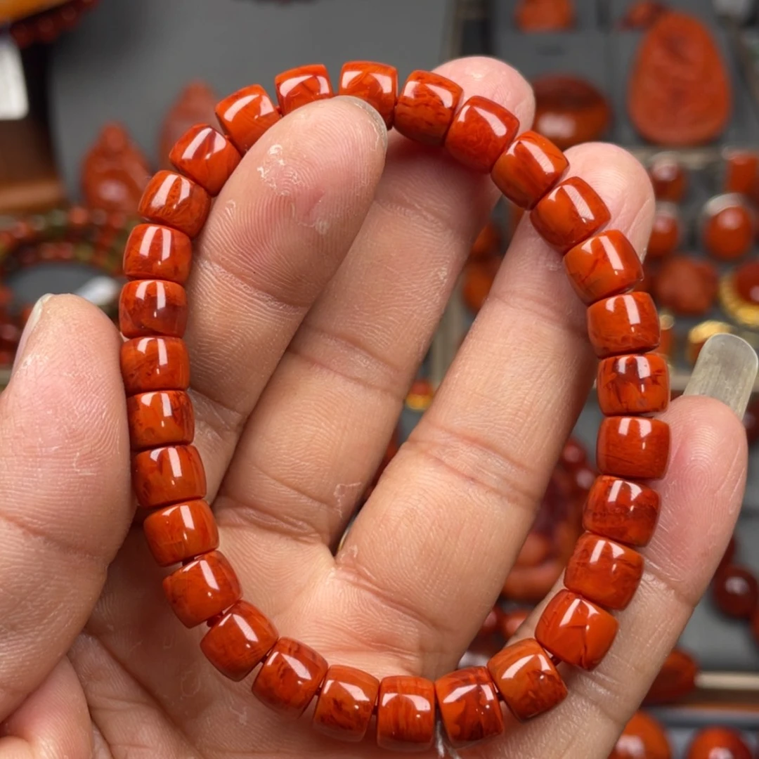 【闪购商品】南红玛瑙珠宝奇石未镶嵌单圈7➕