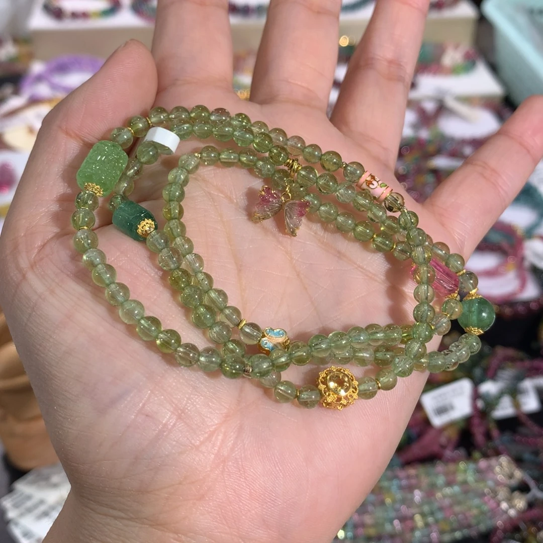 碧玺未镶嵌手链手串