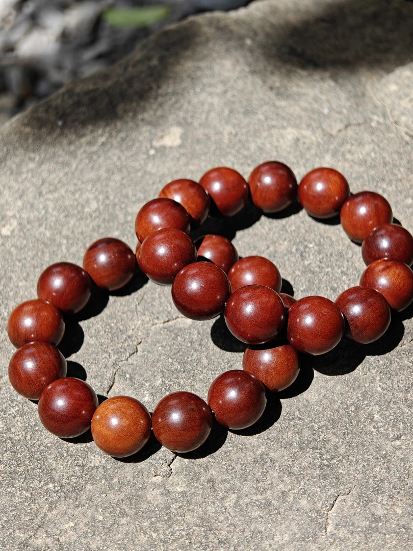 雷击枣木檀木创意光珠手串深色工艺品枣木手串把玩100%真品木质