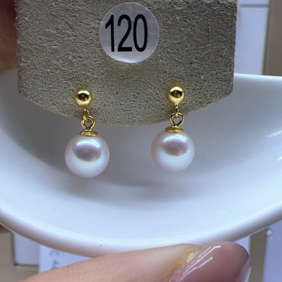 淡水珍珠耳饰银S925镶嵌