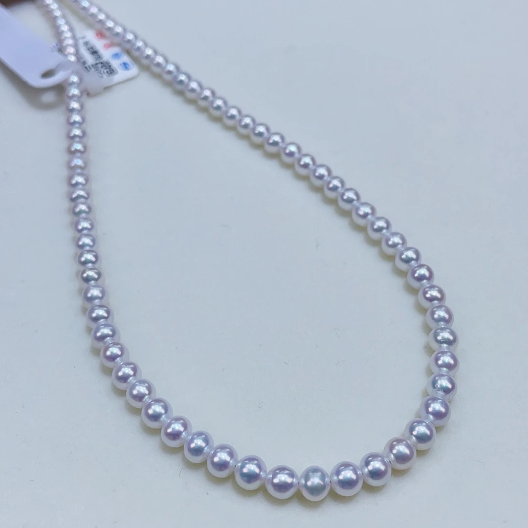 淡水珍珠4:5/5爆亮冷白流光溢彩赛天女银S925镶嵌