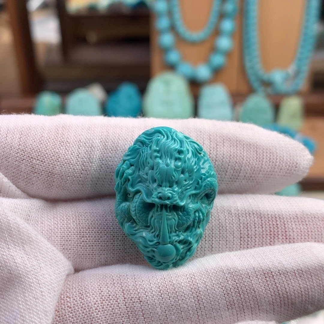 绿松石未镶嵌珠宝奇石21.3mm