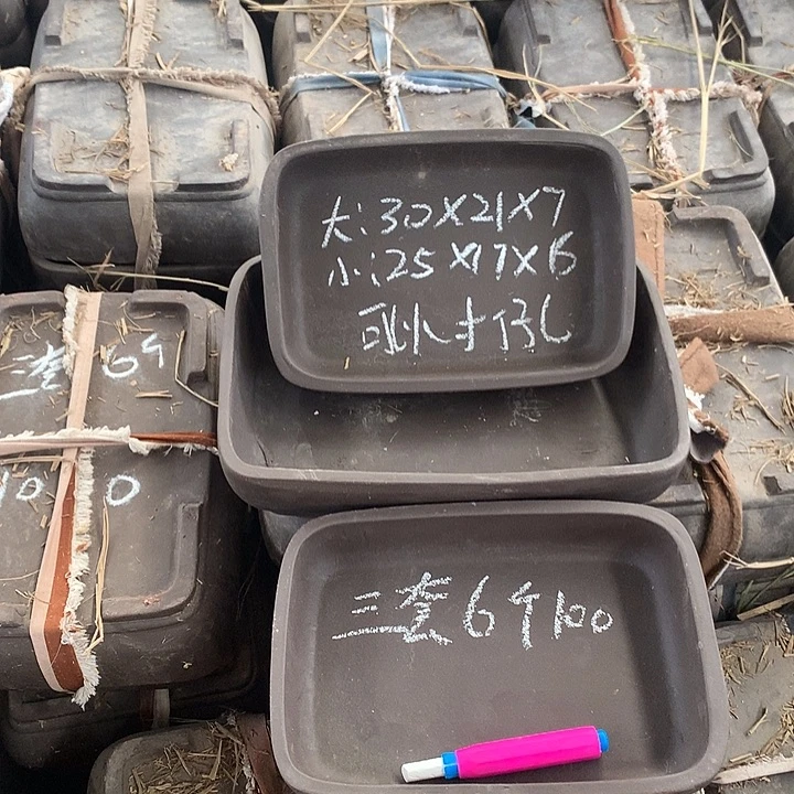 紫砂花盆    紫砂清货处理长方
