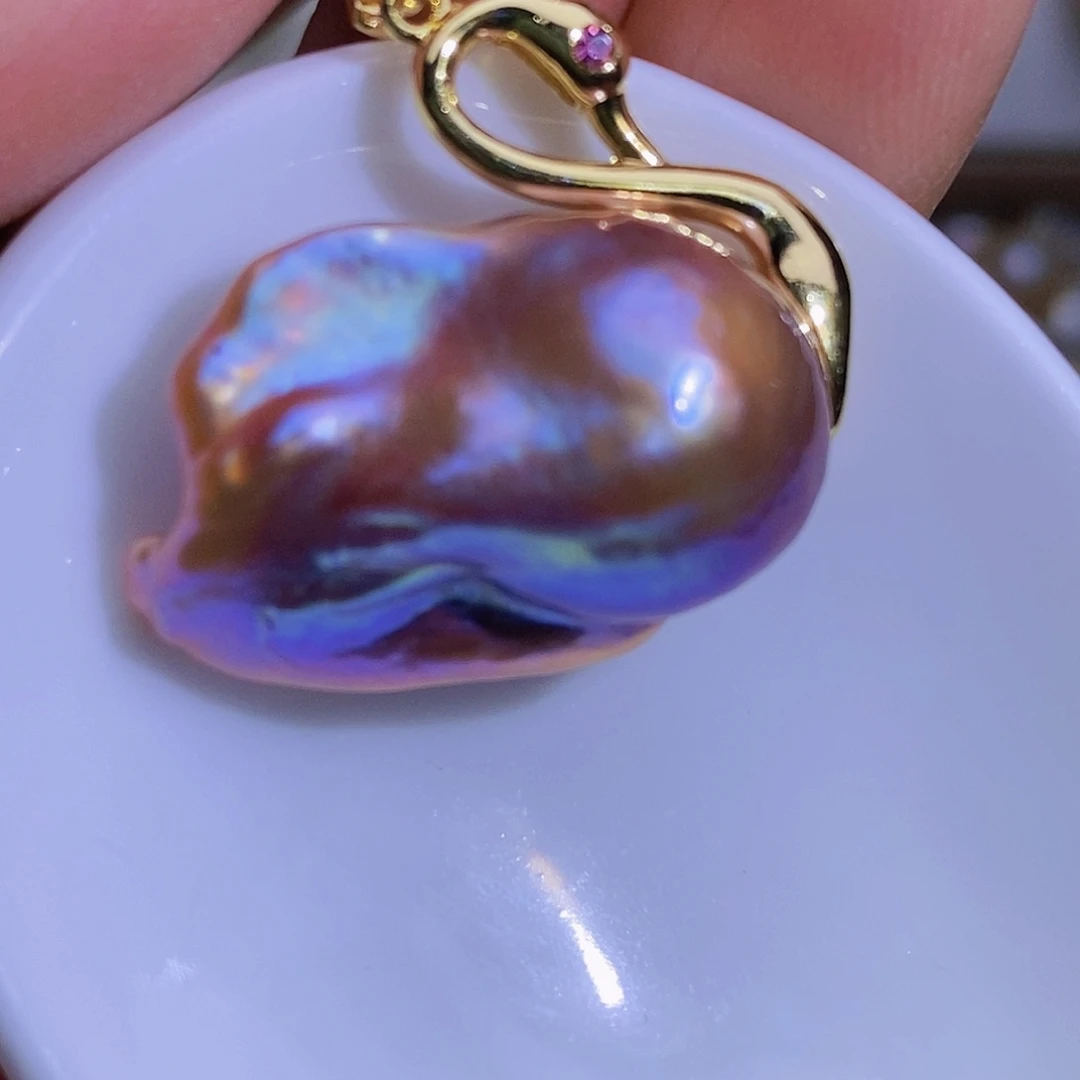 银S925镶嵌淡水珍珠淡水珍珠