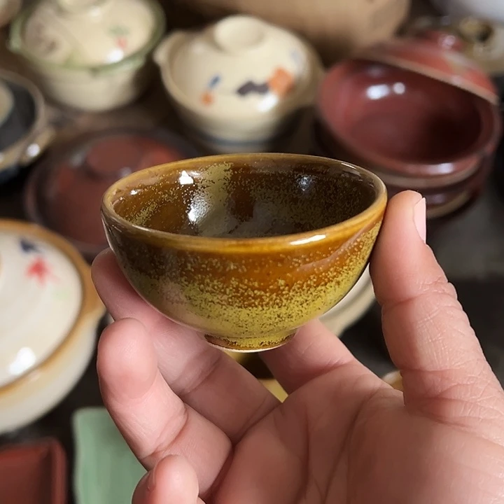 瓷粗瓷茶杯四支微瑕