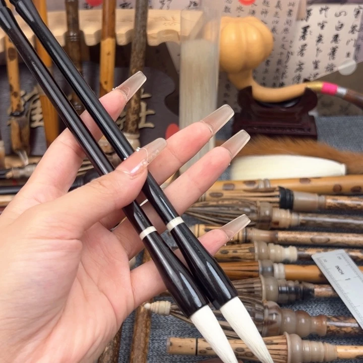 狐羊兼毫，4.0*2黑檀木