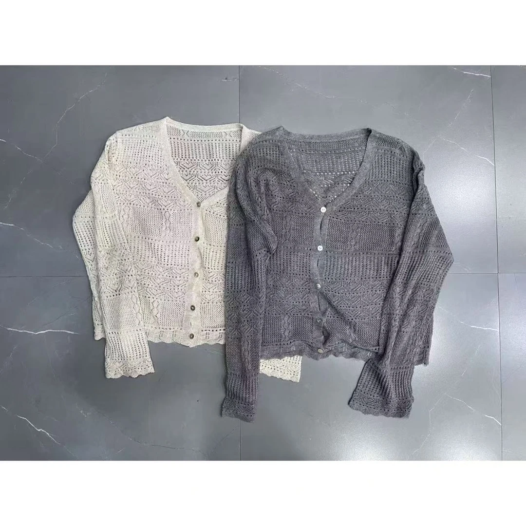 爱心镂空针织开衫