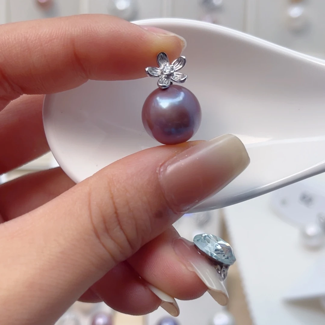 淡水珍珠颈饰银S925镶嵌