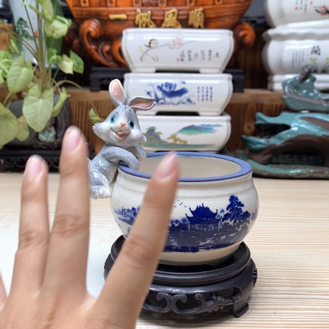 紫砂花盆陶瓷艺术花盆陶瓷，