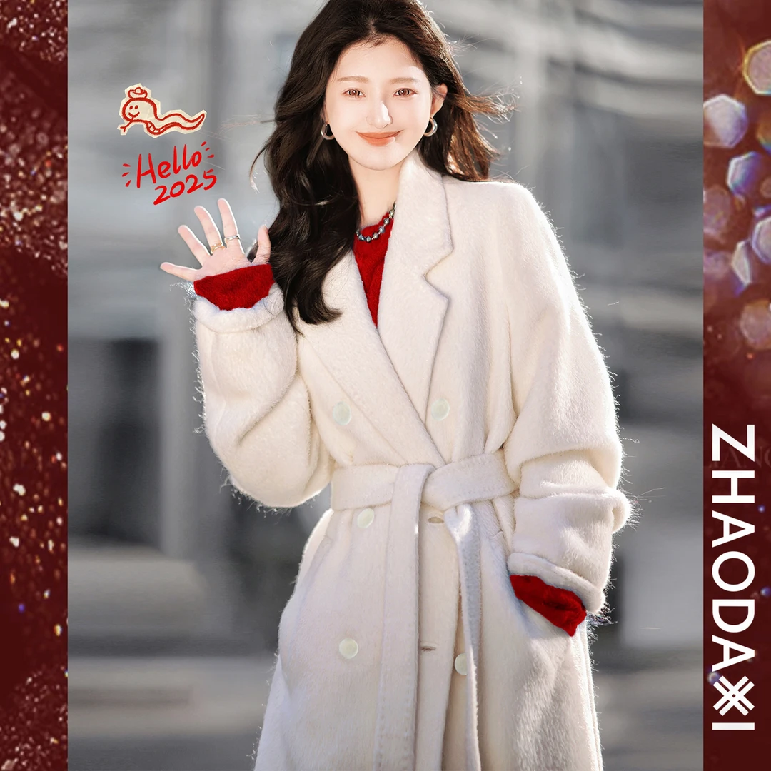 【赵大喜】 现货！白月光.正肩大衣 | 镇店升级苏力 100alpaca皮草感