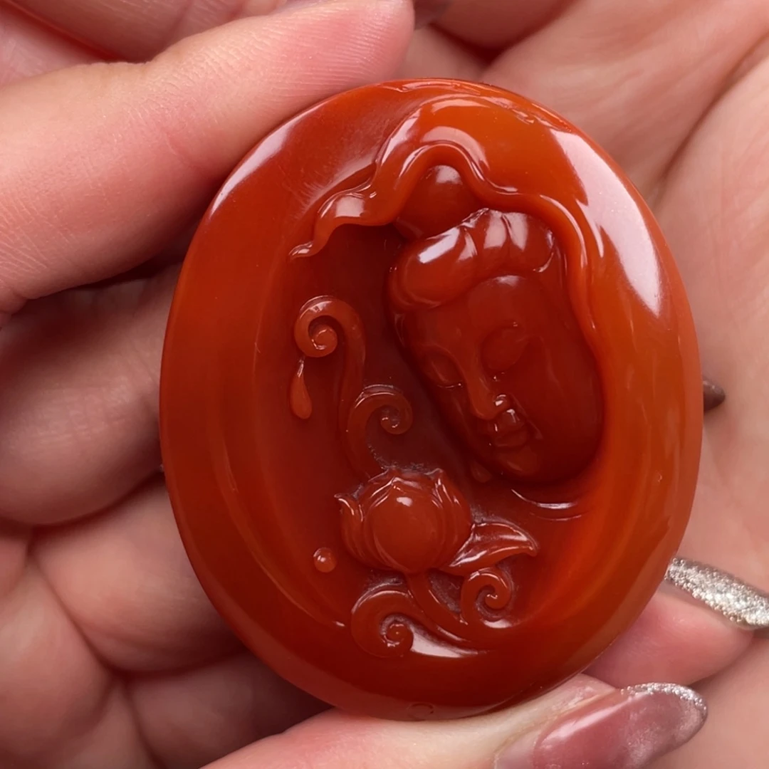 定制南红玛瑙未镶嵌独**舟