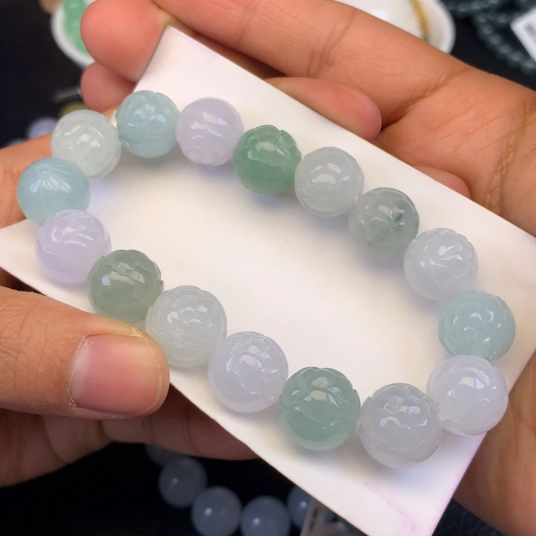 翡翠未镶嵌颈饰天然缅甸翡翠A货卡12+