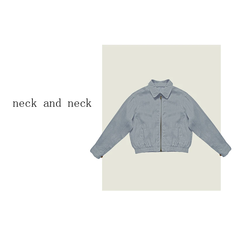 【 neck and neck 】“ 索罗尔  ” 翻领亚麻透气长袖夹克外套