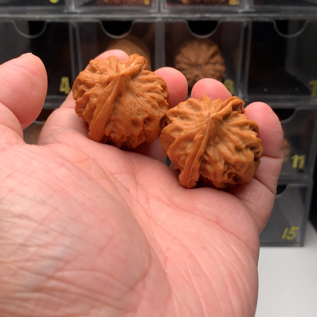 真***皮桃核吊坠文玩核桃123456