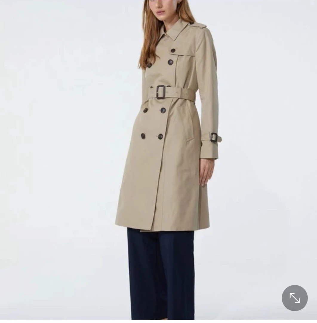 韩单H家米色风衣双排扣 S M 两个尺码