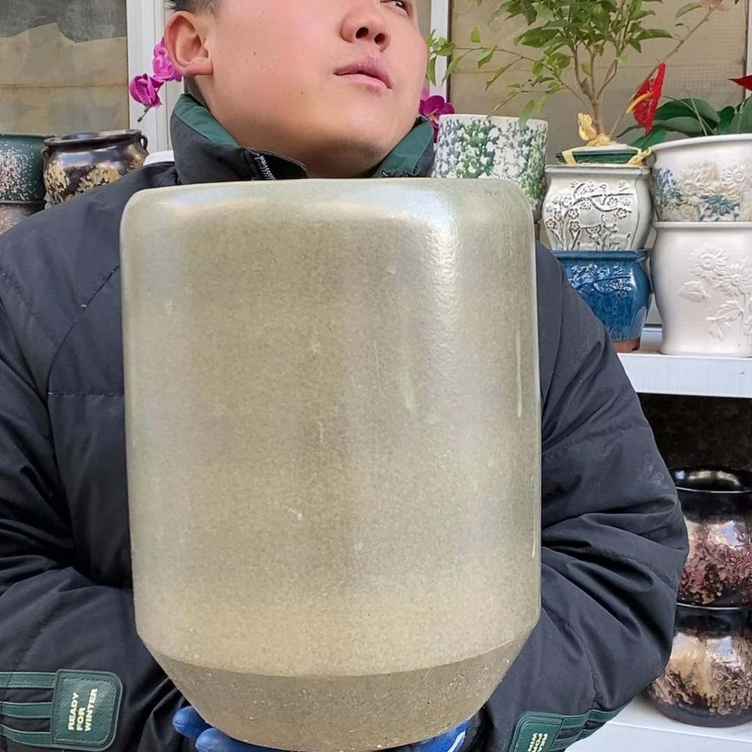 紫砂花盆口21高31瑕疵
