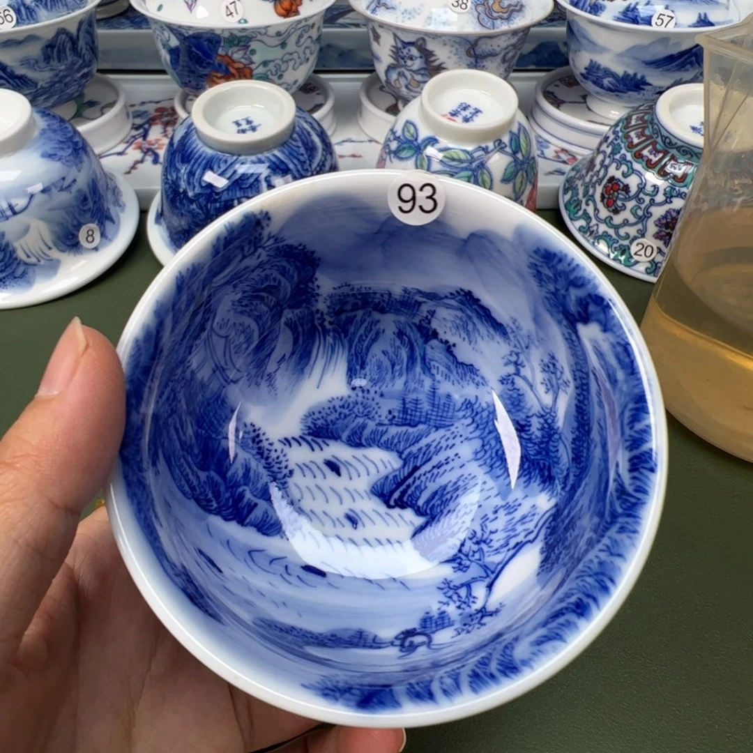 陶瓷景德镇纯手工纯手绘茶具木木93