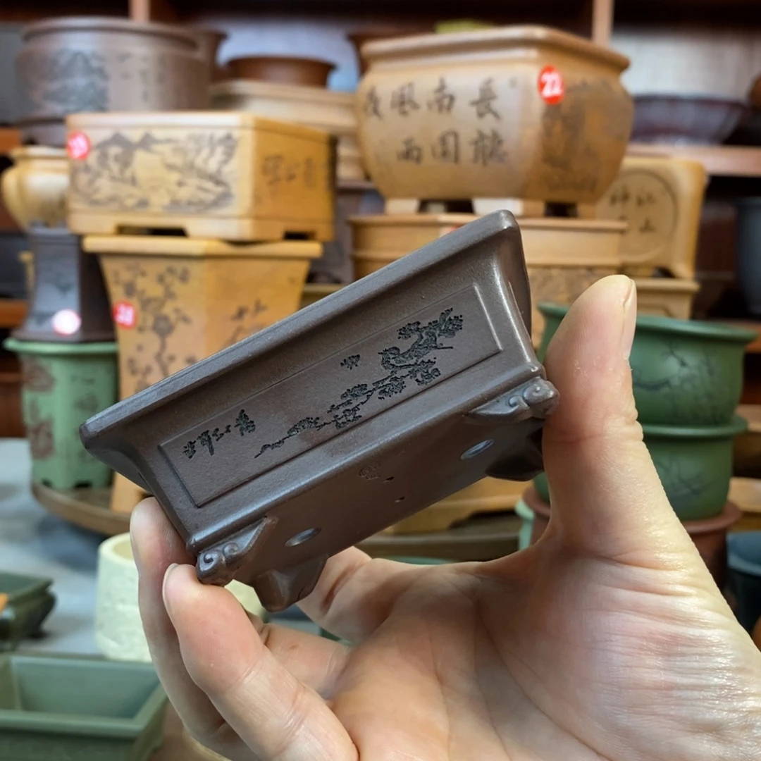 紫砂花盆盆景花盆小