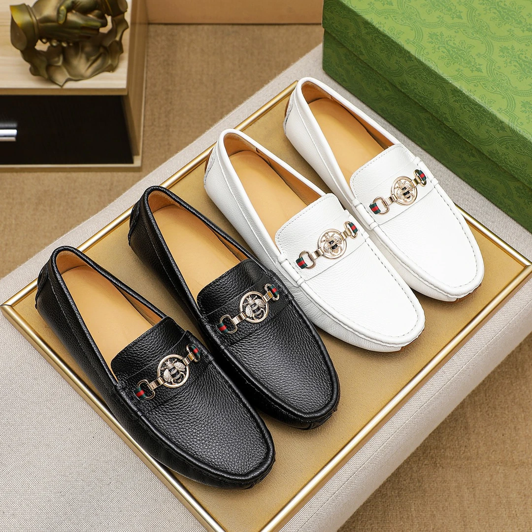 高端新款真皮豆豆鞋男鞋乐福鞋时尚潮流韩版百搭男休闲皮鞋驾车鞋