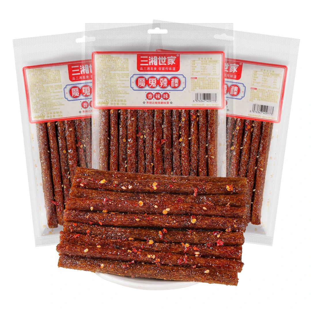 【四大包】三湘世家大长筋魔鬼辣棒零食怀旧童年辣条解馋