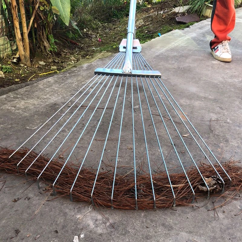 家用草坪不锈钢伸缩草爬子草耙铁耙子搂草除草农用扒草树叶落叶耙