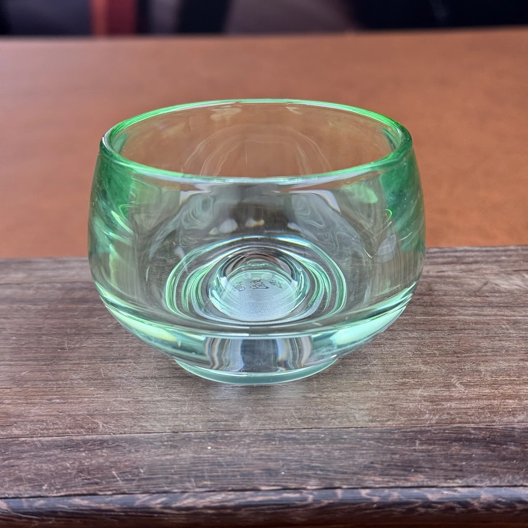 苹果绿琉璃加厚主人杯A171