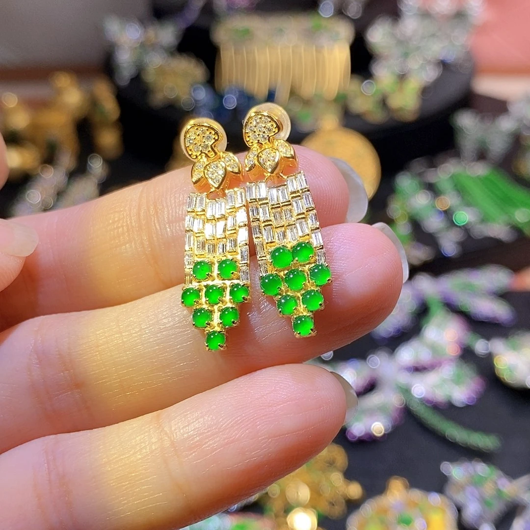 银S925镶嵌挂件翡翠