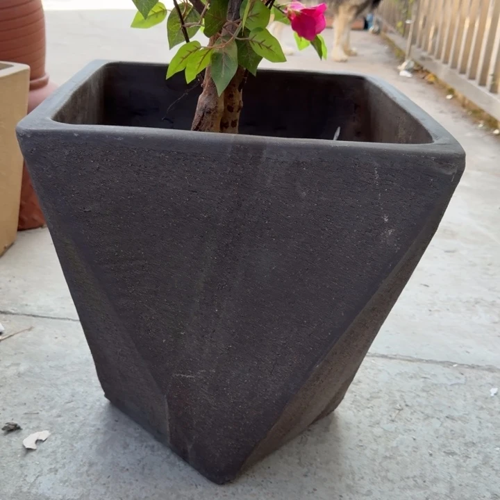 花盆紫砂口47高50宜兴粗陶粗糙正常