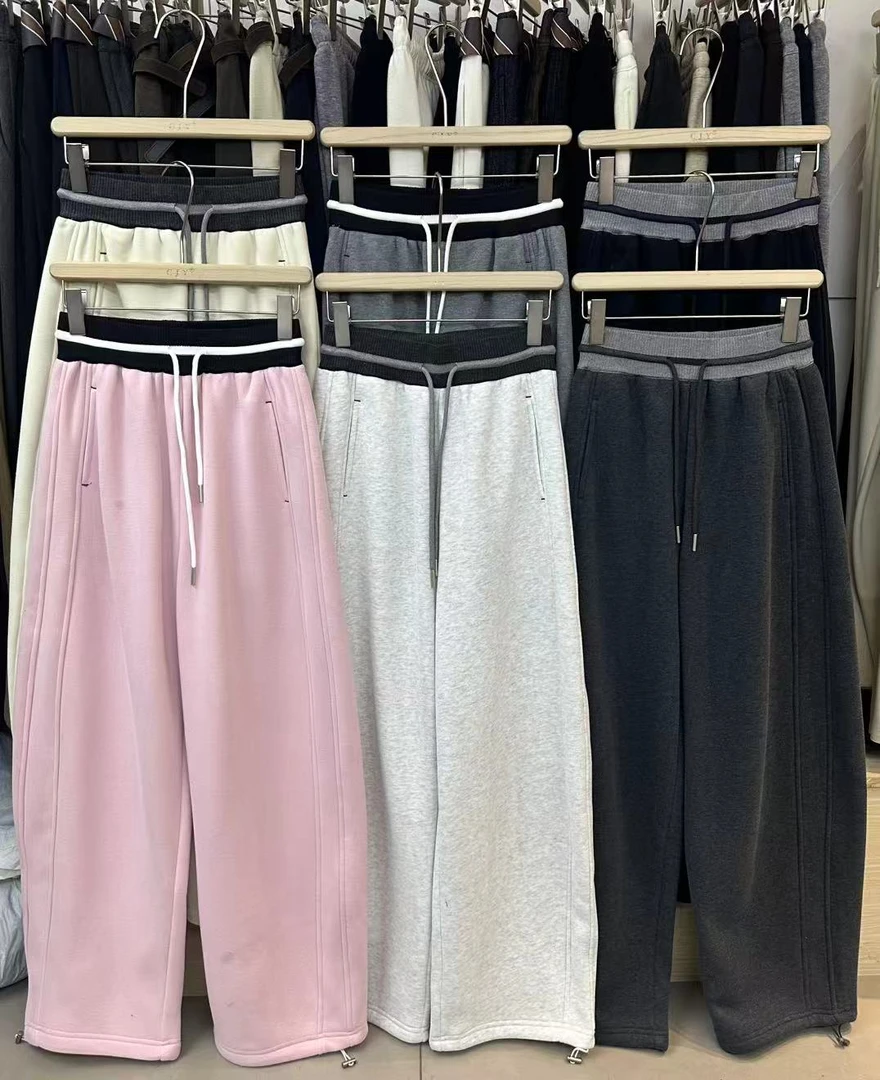 米多多 CJY-18188-时尚休闲百搭弯刀裤 S码裤长103  加绒