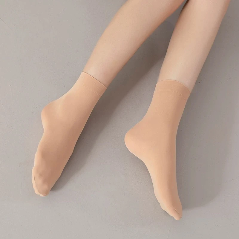 【大码】男女同款高密天鹅绒短丝袜37-43码