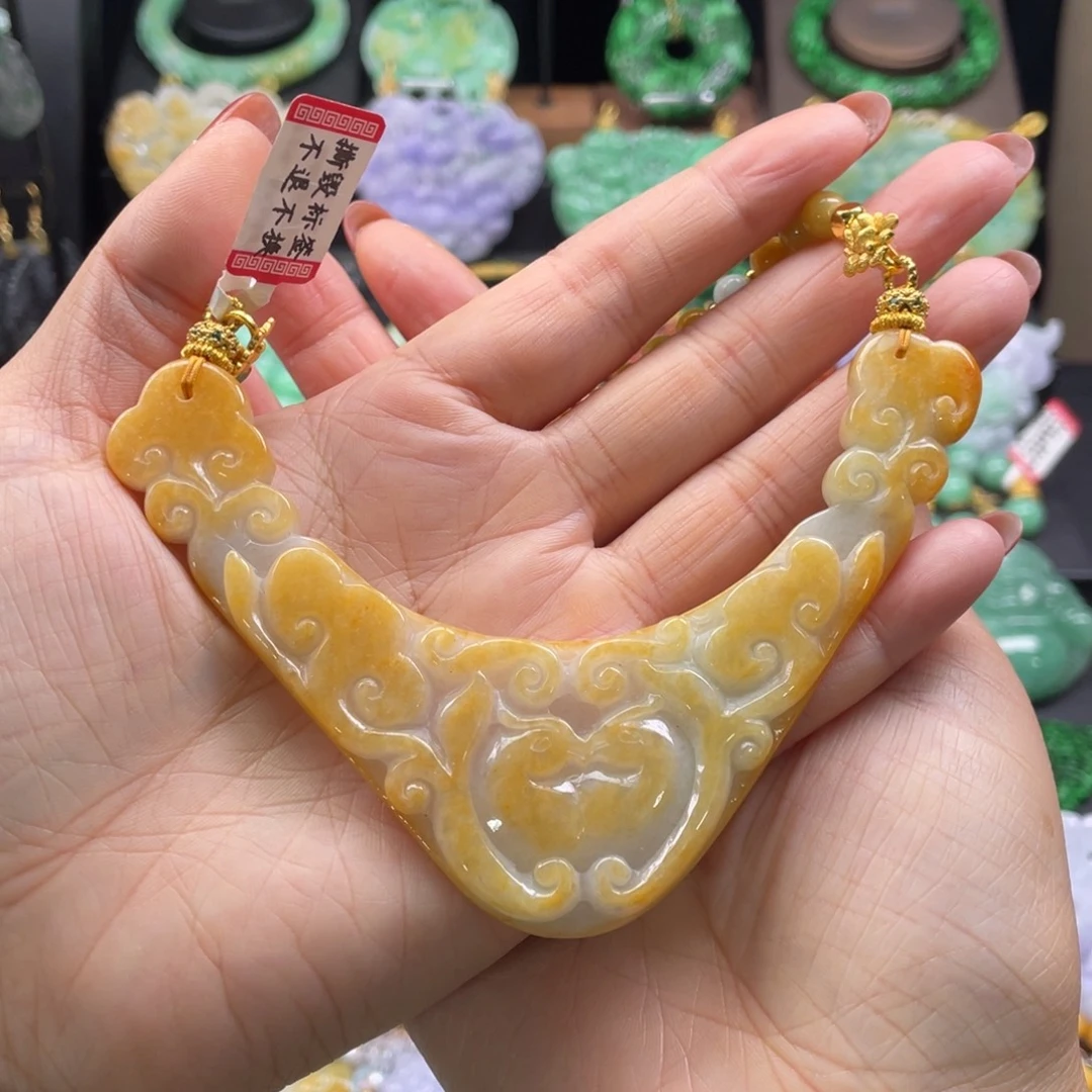 翡翠未镶嵌颈饰代编织