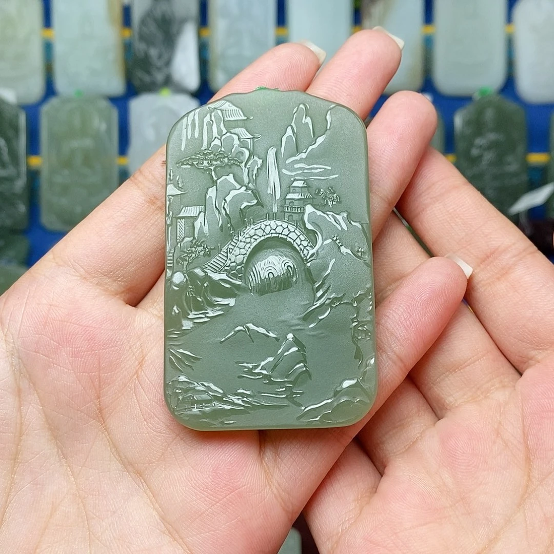 ღ***࿐和田玉未镶嵌颈饰
