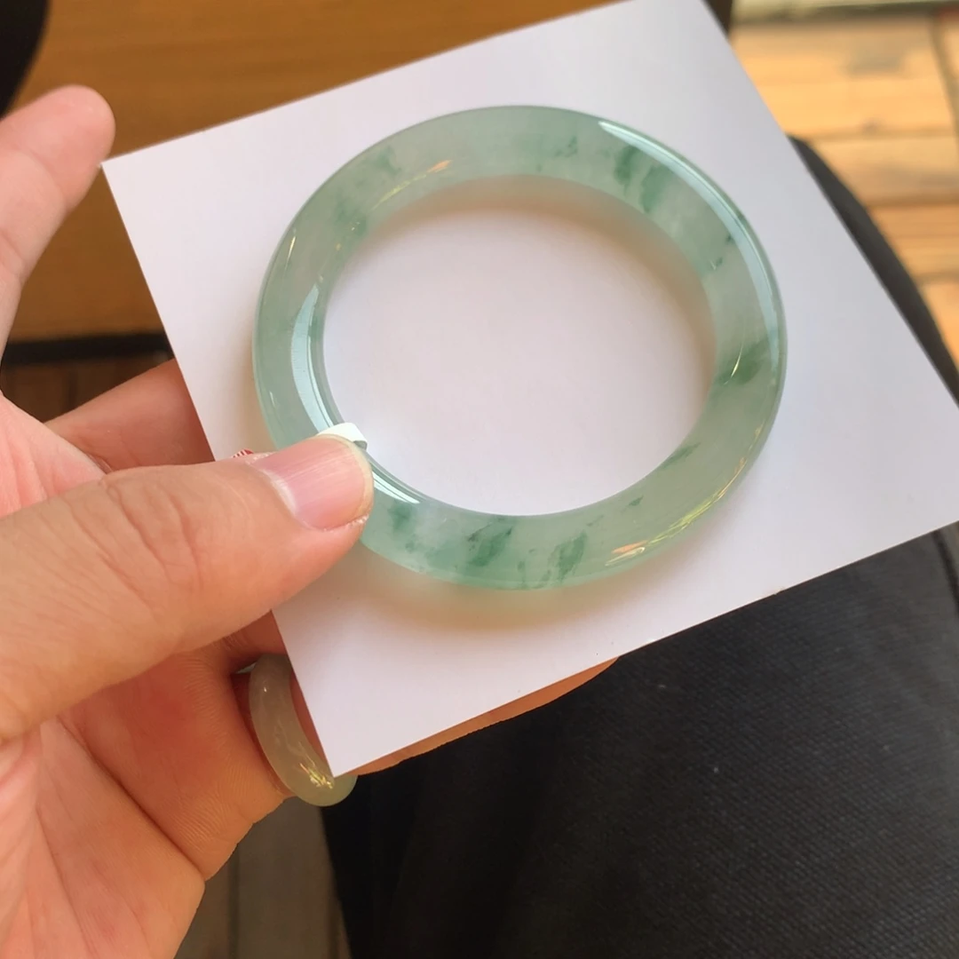 翡翠未镶嵌手镯16号53