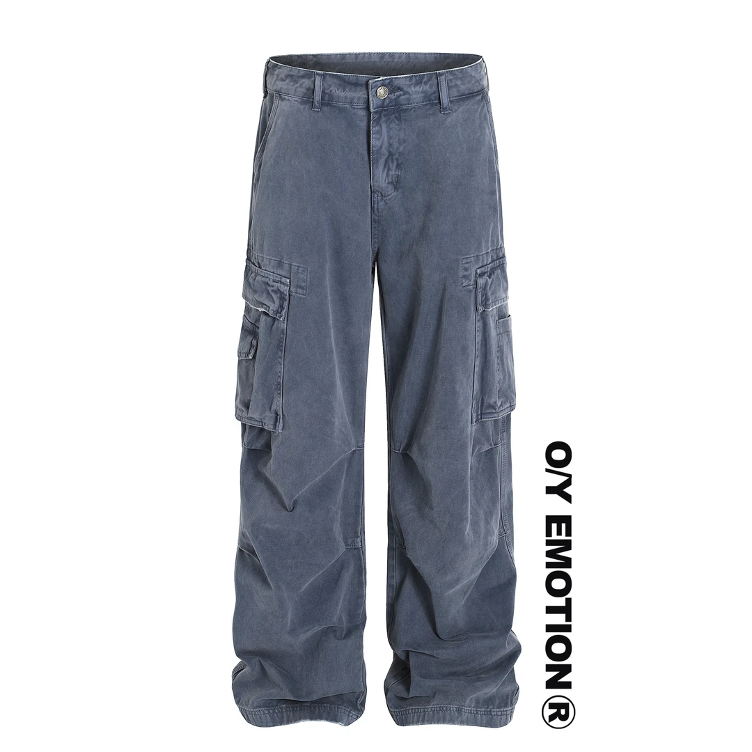 O/Y自制 2025秋冬复古做旧cleanfit美式直筒男女cargo法国工装裤