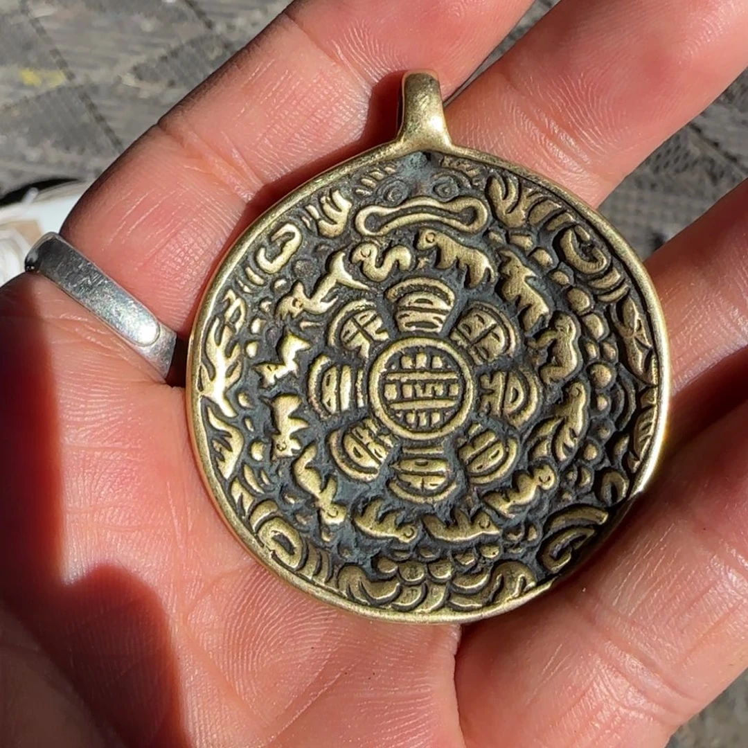 精品立马铜九宫牌八咒点