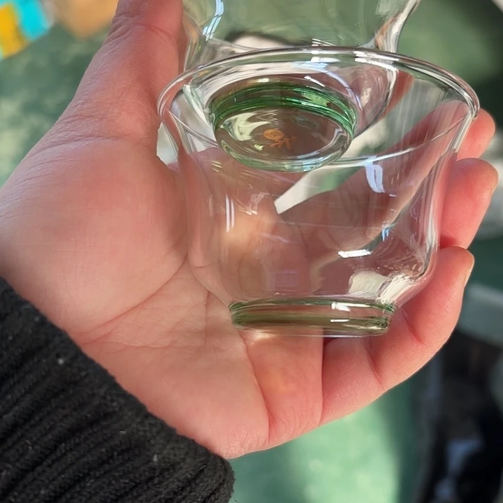 高硼硅玻璃无盖款清杯翠绿