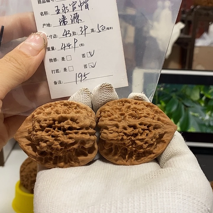 吊坠文玩核桃王勇官帽，43.25607