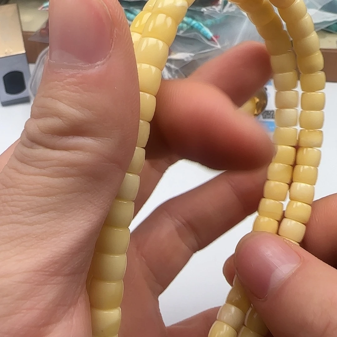 琥珀未镶嵌手链蜜蜡多圈手链176颗绕手53圈型号6666货架06