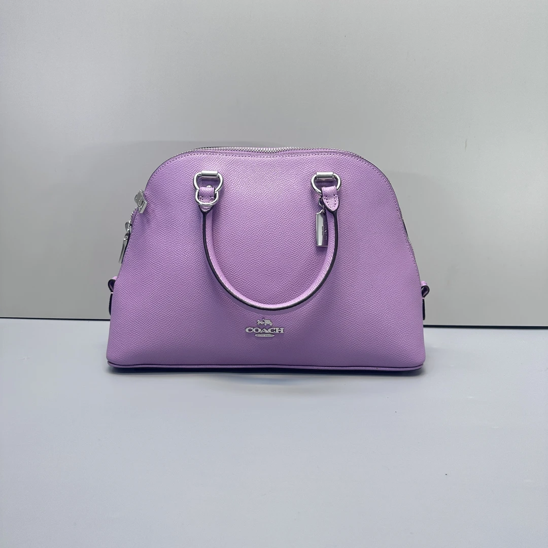 95新 COACH/蔻驰 紫色贝壳包29x20x9cmL122109