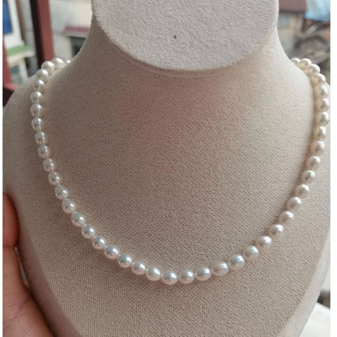 新品上新 淡水ak小米珠胖米青光几乎无瑕5-6mm简约百搭素款经典