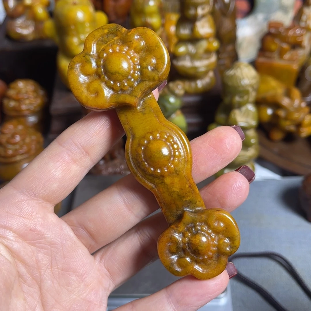 蛇纹石玉合金颈饰