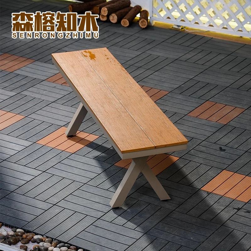 知木家用阳台塑木长凳简约长条凳庭院长椅休闲座椅塑木单椅凳子