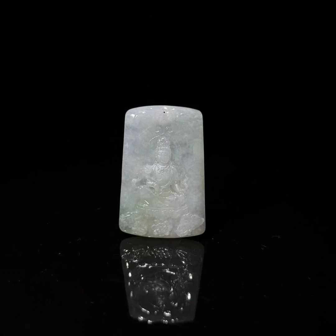 天然缅甸翡翠A货普贤观音/ZHX25221/拍卖