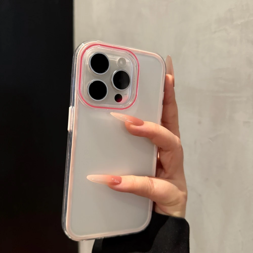 高级感磨砂半透适用苹果16promax手机壳创意iPhone15时尚14简约13