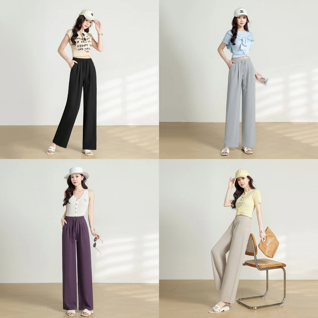 玲姐醋酸直筒裤2025夏季新款