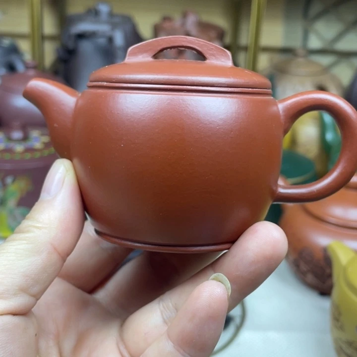紫砂茶壶紫砂壶朱泥汉瓦120cc