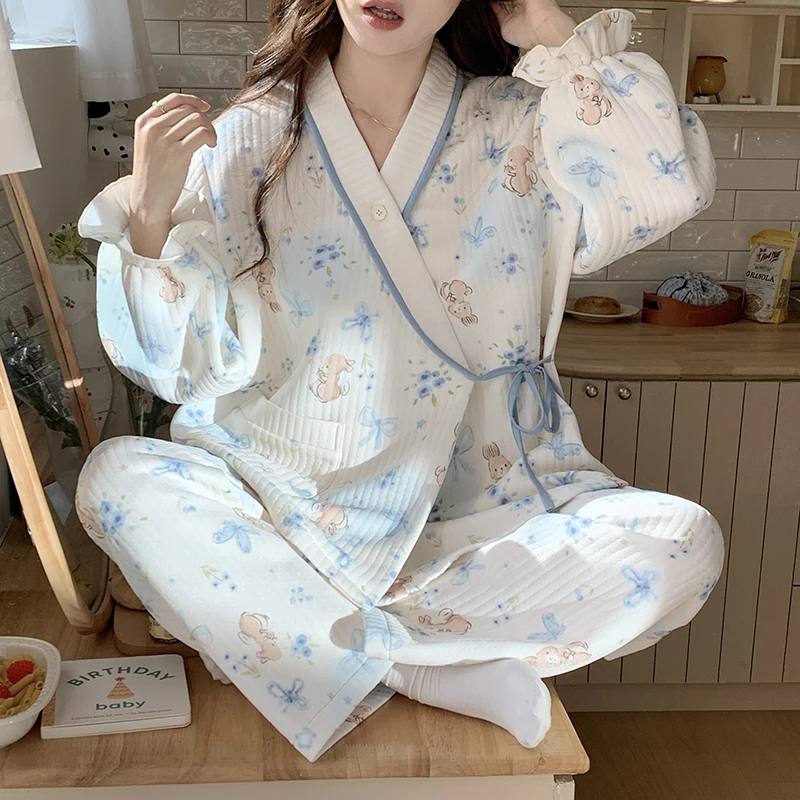 【秋冬空气棉】月子服产后哺乳家居服加厚棉保暖产妇孕妇睡衣哺乳装