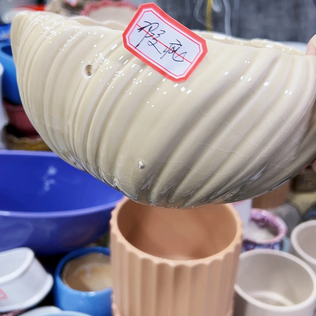 外贸尾单陶瓷花盆凑单10米包邮